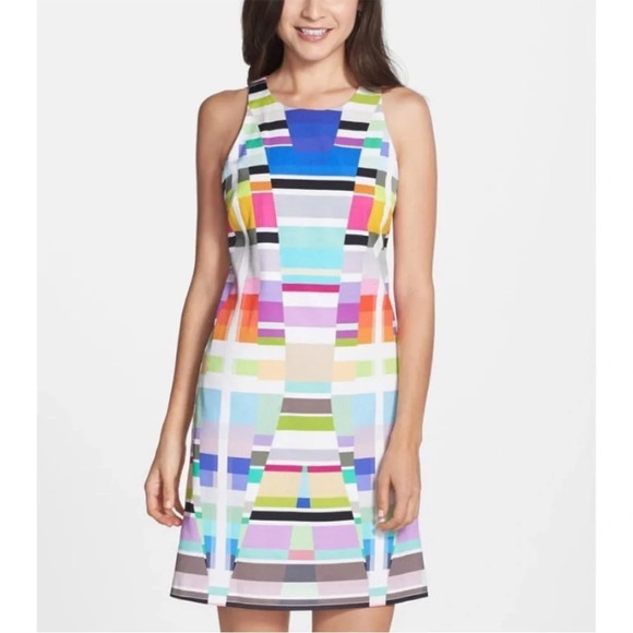 Trina Turk Aptos Geometric Dress - Size 0 - Picture 1 of 13